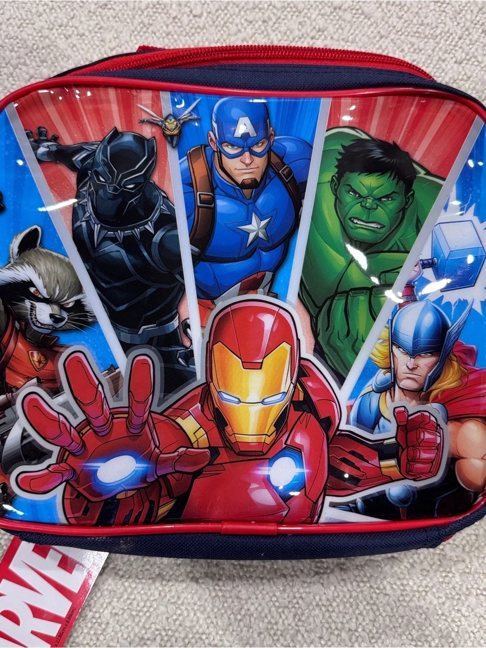 NWT Marvel Kids Red & Blue Avengers Lunch Bag